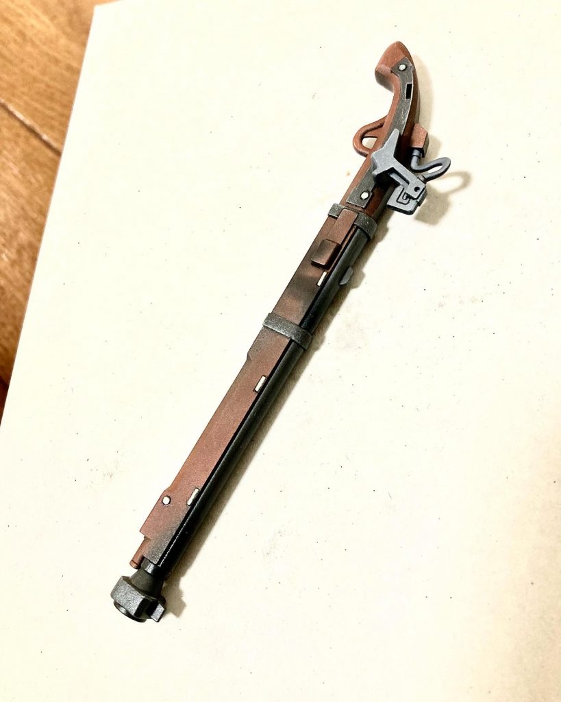 あんまり目立たないですが、ライフルもしっかり仕上げています。