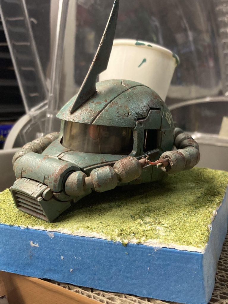 動力パイプを切断しケーブルを露出させました