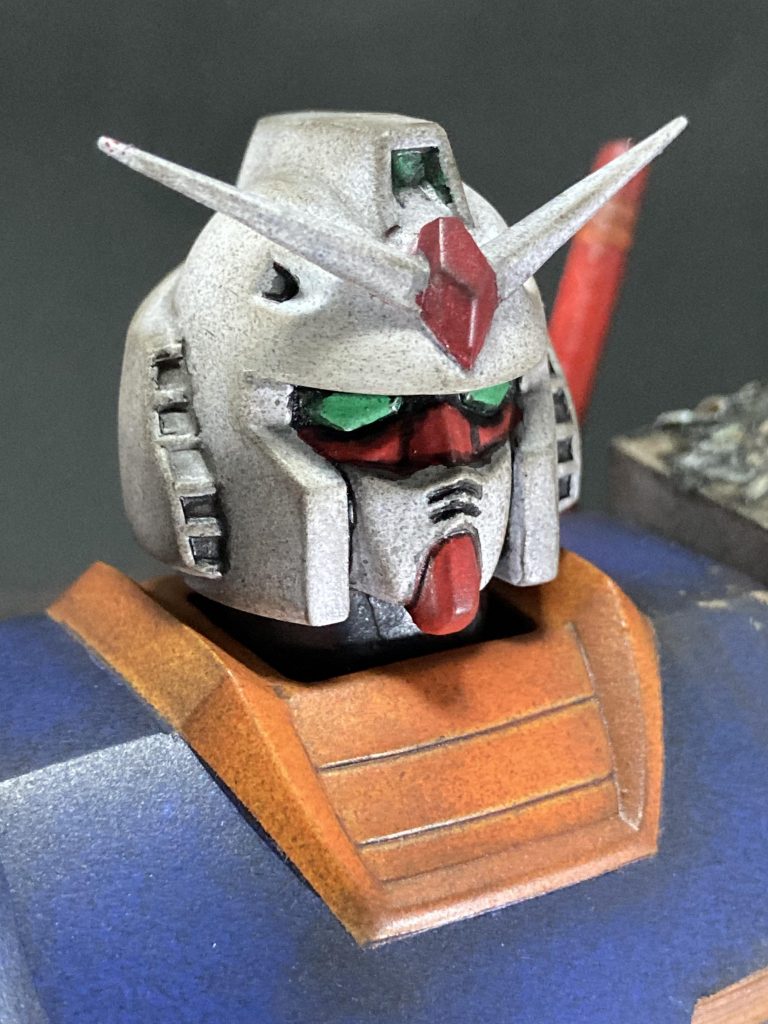 旧キットの顔は特にいじらずそのままです。勇ましい(`・ω・´)✨