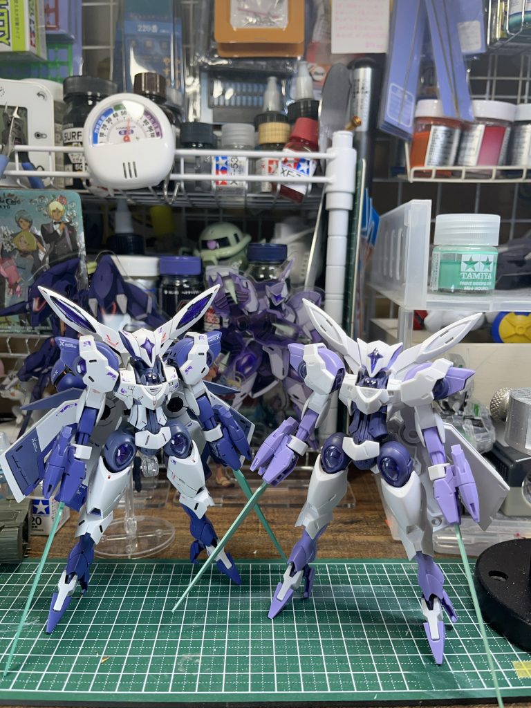 素組との比較を☺️ベギルベウは結構濃いめの色が映えますね☺️