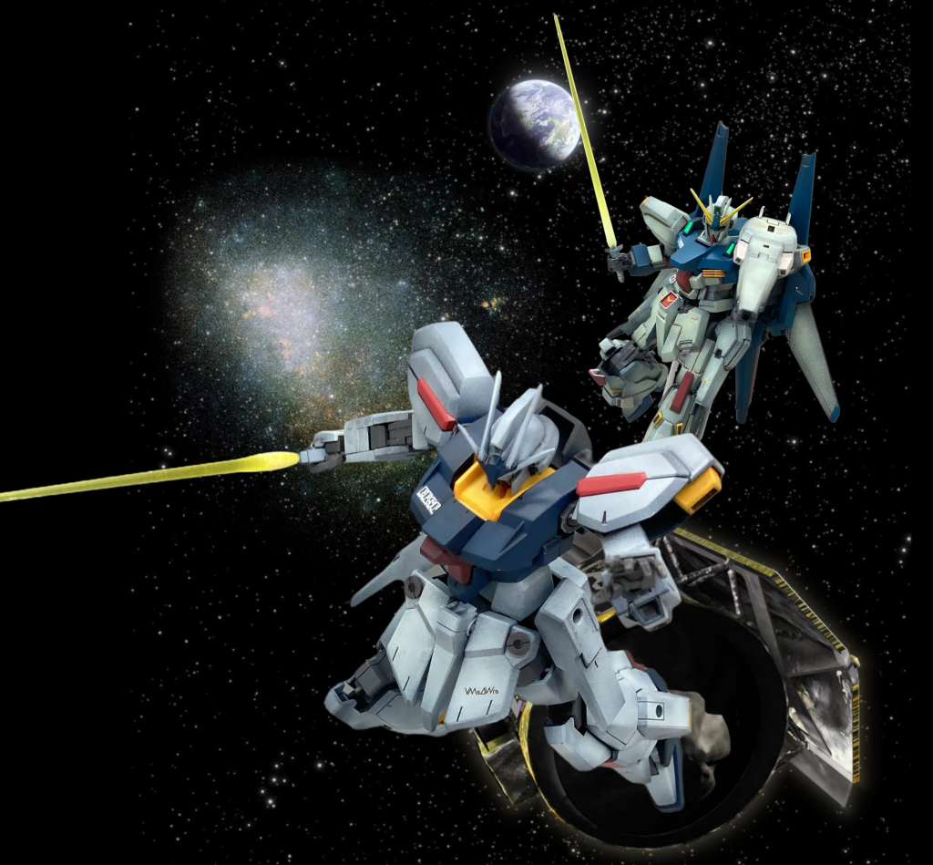 合成写真3 これで最後です。背景はNASAのフリー素材。ご覧いただきありがとうございました。