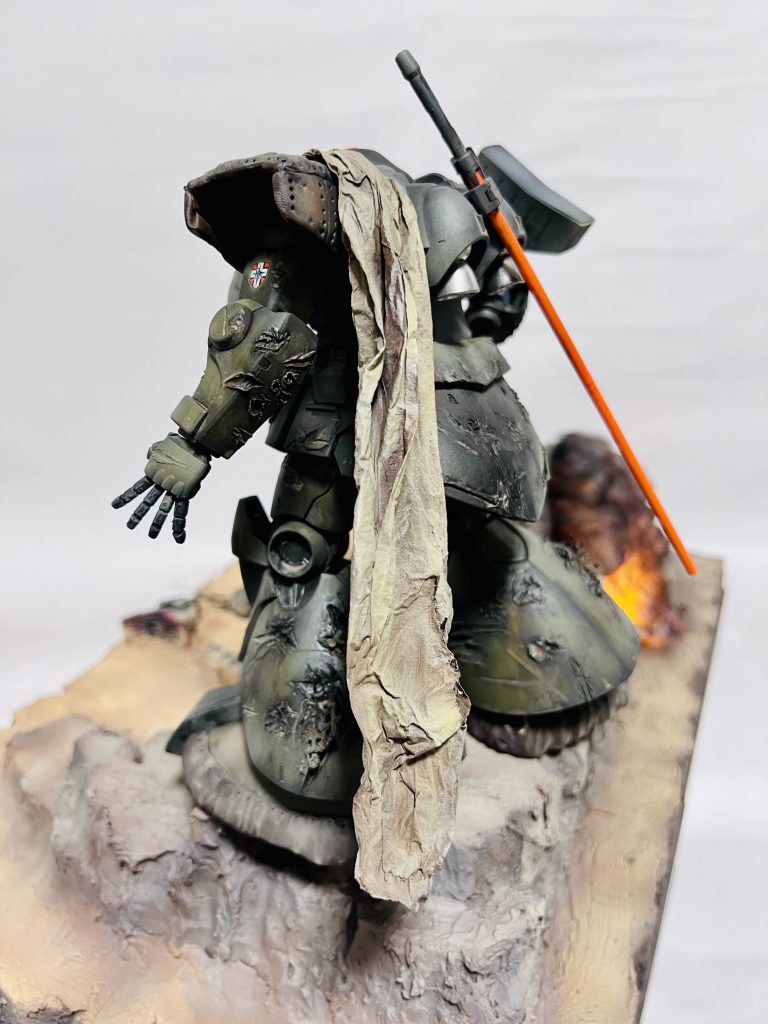 MG ドム 陸戦型 塗装済み 武器 円形台座 付き 送料無料 完成品 Yahoo!オークション - MG ドム 徹底改修塗装完成品 モノアイ