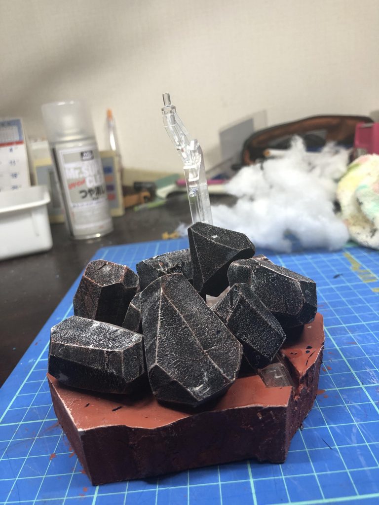 台座です。素材は主に100均のポリスチレンボードを使用しました。