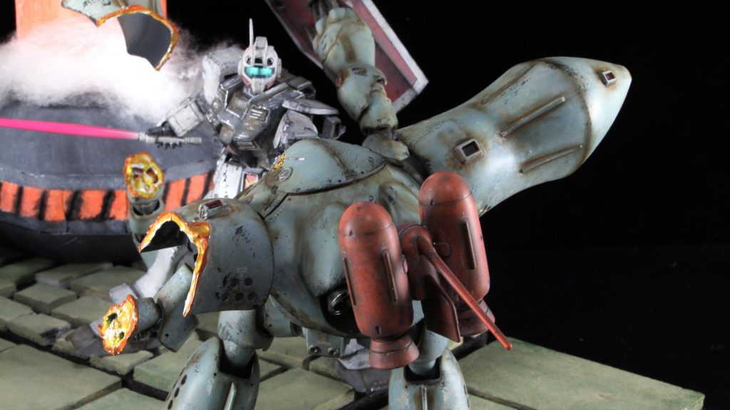 「戦場まで何マイル?」HGジム寒冷地仕様&ハイゴック ジオラマ –5枚目/制作者:ガンダムラボ