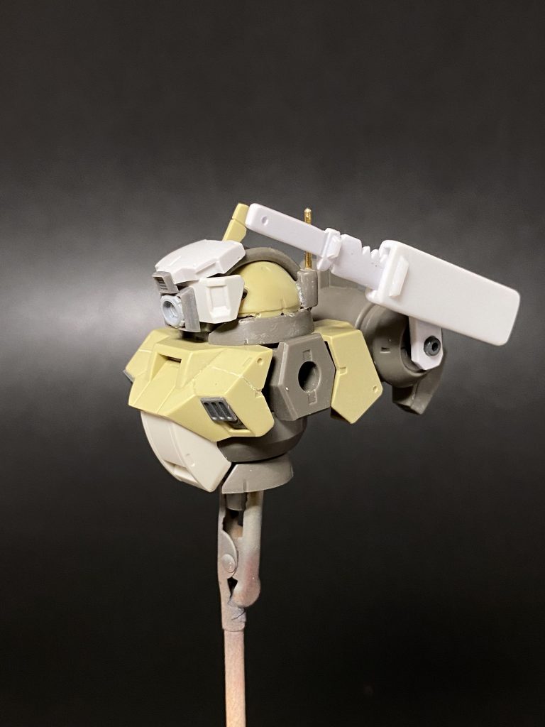 翌日、5周年コンの結果発表と共に水星コン発表。せっかくなんでもうちょいカスタムすることに。最初はジムスナイパーカスタム風を想定してたんですが、ネタ被りそうだったんで、もう一捻りしてジムスパルタン仕様に