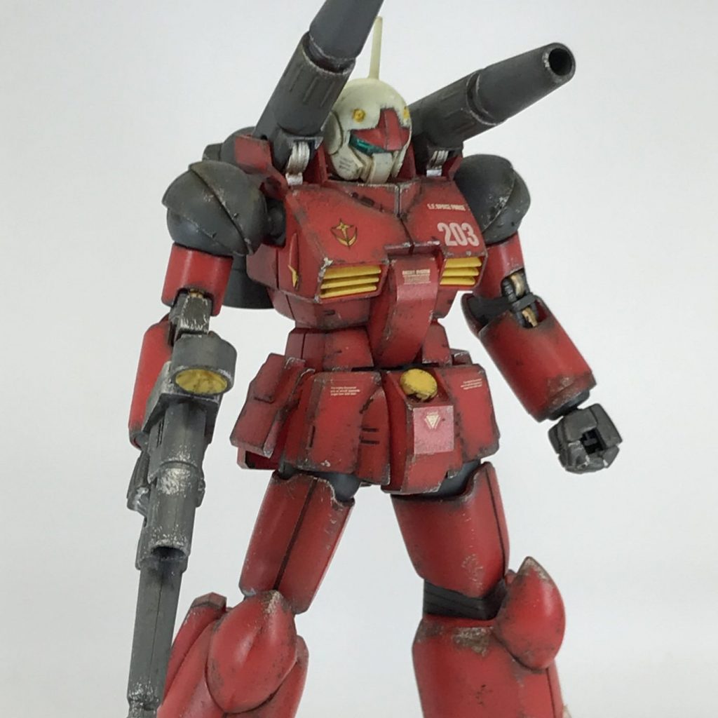 HG ガンキャノン 無塗装 お手軽ウェザリング｜tamamaさんの 