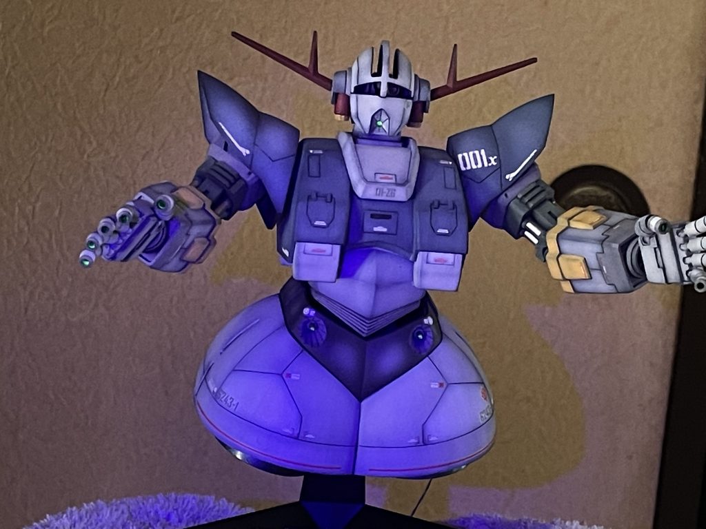 メガ粒子砲内部を蛍光イエローで塗装しました