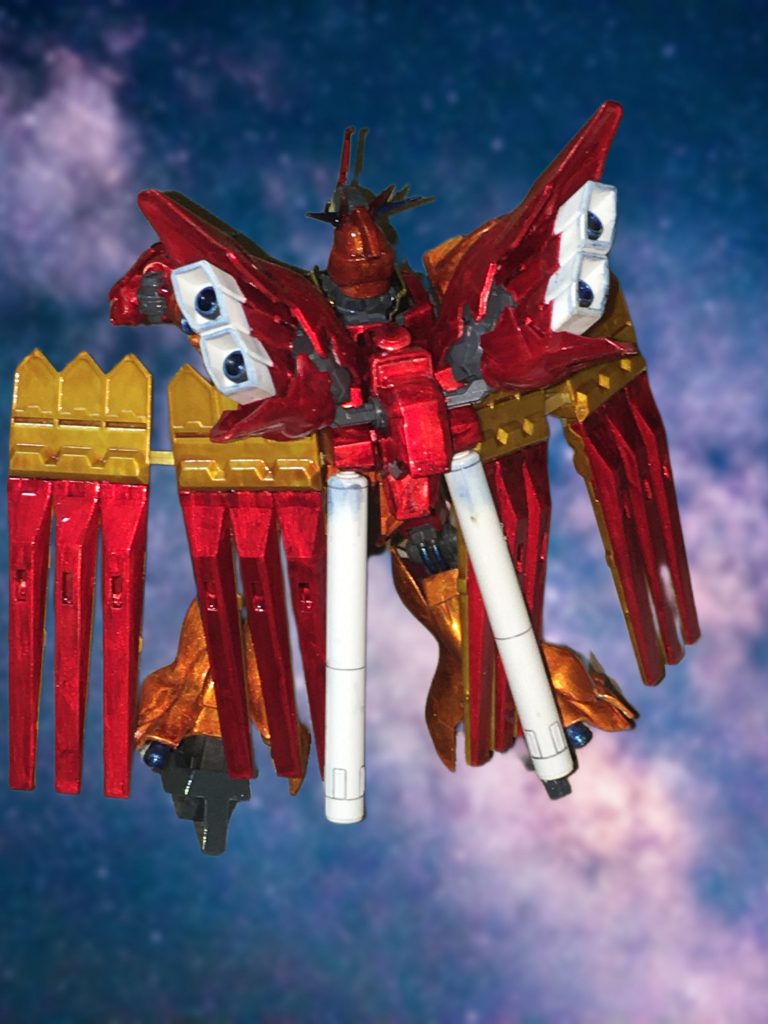 この後ろのボリュームは好きな感じです。以上袖付νジオンガンダムでした。