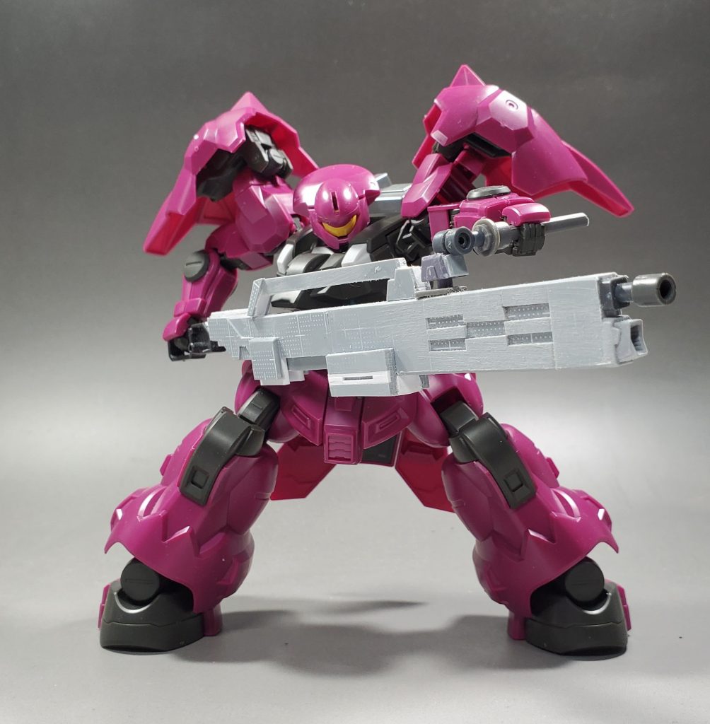 フォロワーさんからカラー的にビームショットライフルを装備したらギラズールアンジェロ機みたい、みたいな話をしていて急ぎ形にした。