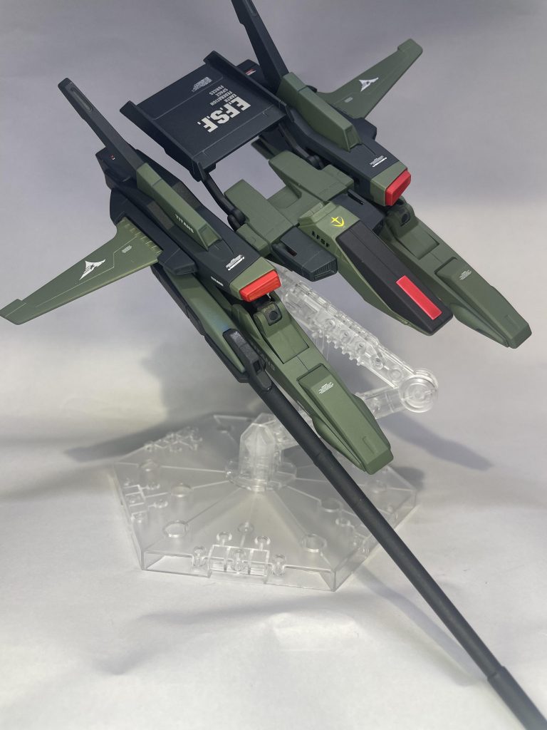オマケのGディフェンサー別カット。戦闘機タイプの塗装は初。色分けバランスが難しい。