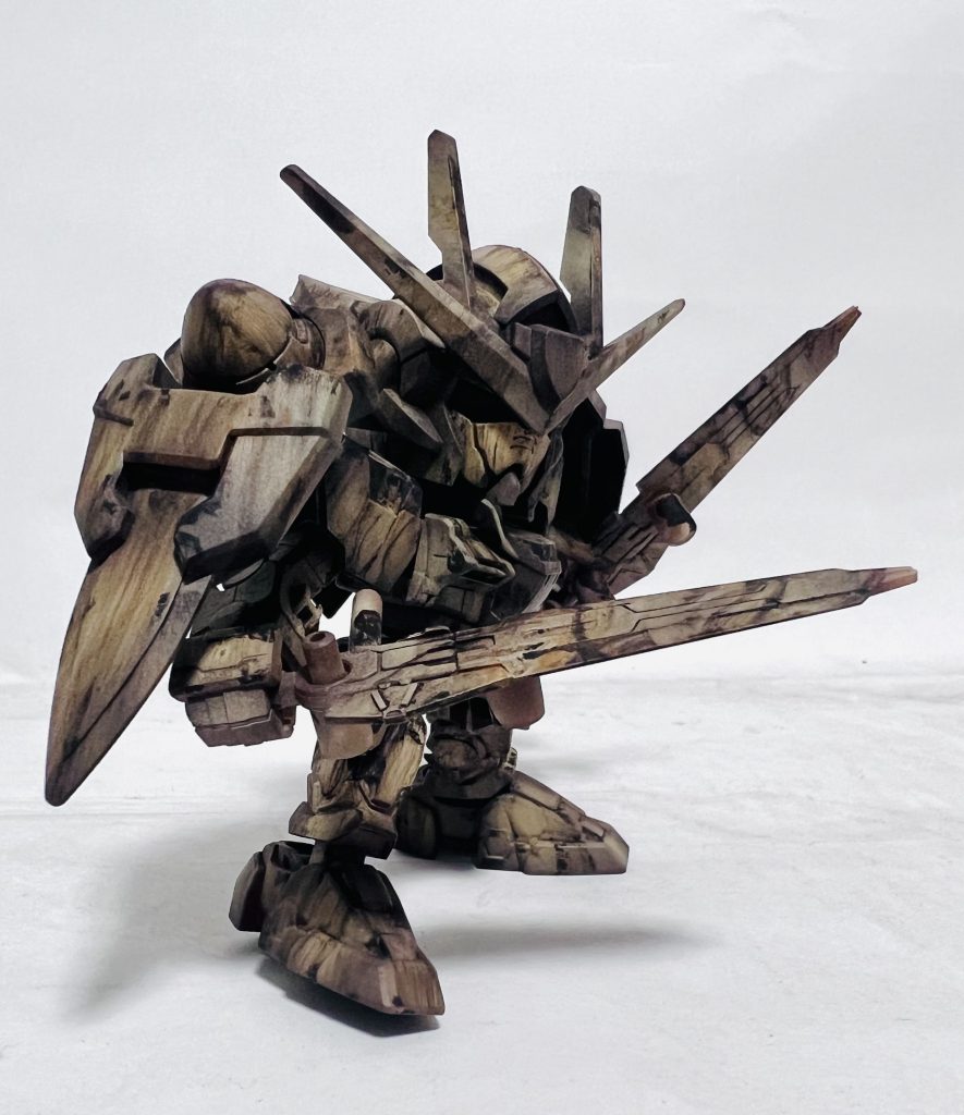 SDEX 機動戦士ガンダムOO ダブルオーガンダム 木目調タッチ風塗装済み完成品–4枚目/制作者：H4co Y