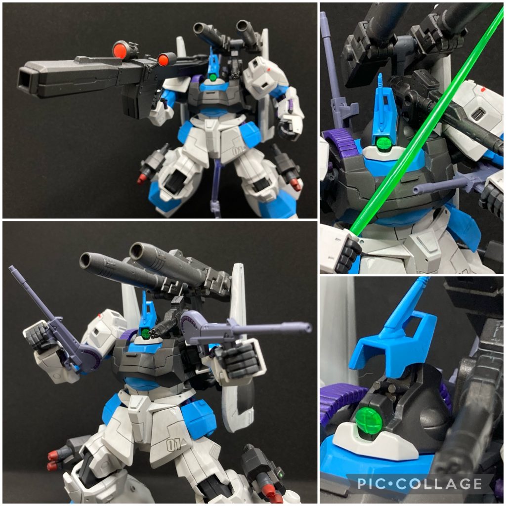 色んな武器が詰め合わせなので多種多様な戦法が取れそうな感じがします(*´ω｀*)しかしこのリック･ディアスを作るにあたってホントにいろんな悲劇がありました…パーツは(一時的に)失くすわマスキングは派手に失敗するわ塗装が充分に乾いてなかったパーツと一緒に箱に入れたせいで色は移るわで…ラスグア専用機というのはどうもトラブルが起きやすい…何故だ…俺ってば呪われてるのか？？？ﾏｯｻｶｰ今回特に設定などは深く考えていないため適当に何枚か↓↓↓