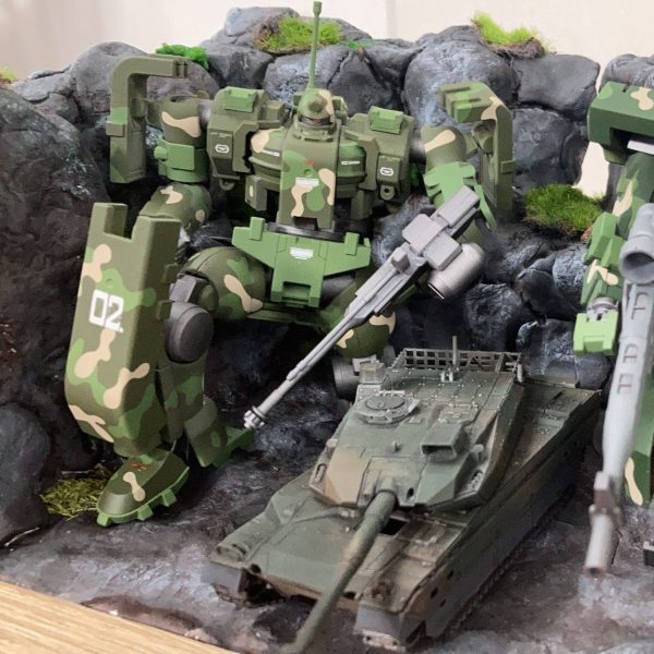 陸上○衛隊　機甲科部隊　ジオラマ