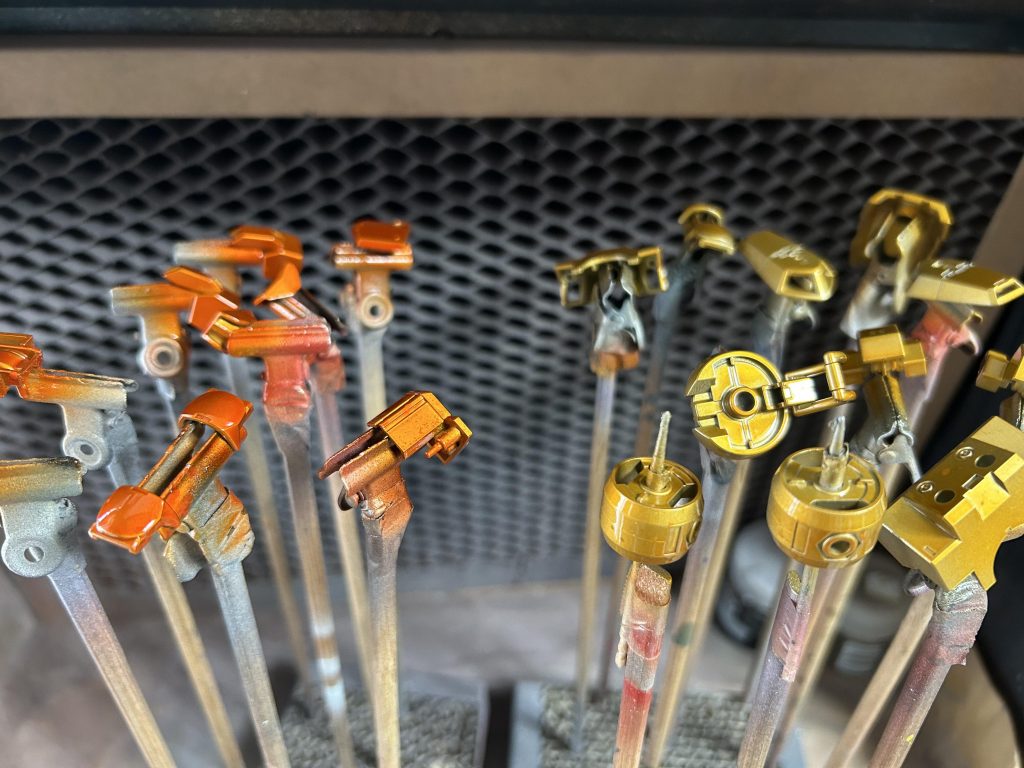 クリア塗装、2回目の吹付。