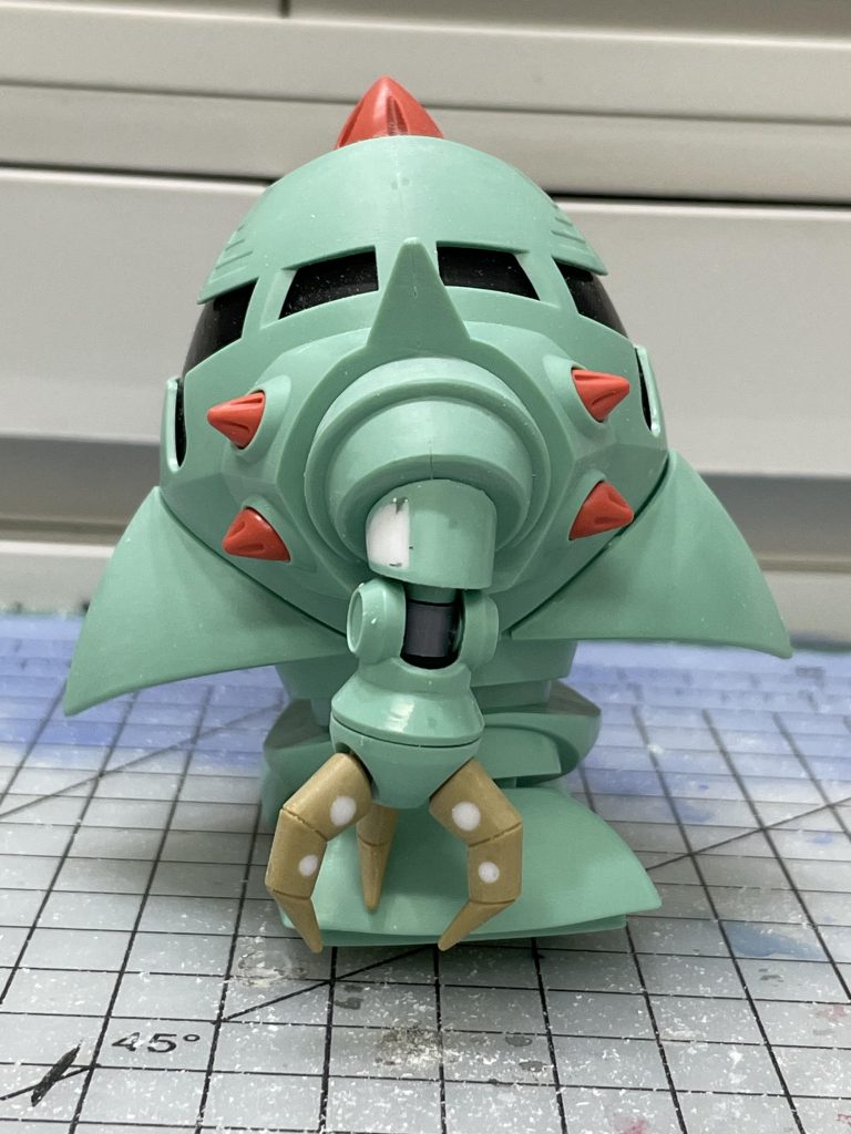 ゾックの肉抜き穴の埋め途中の画像です。