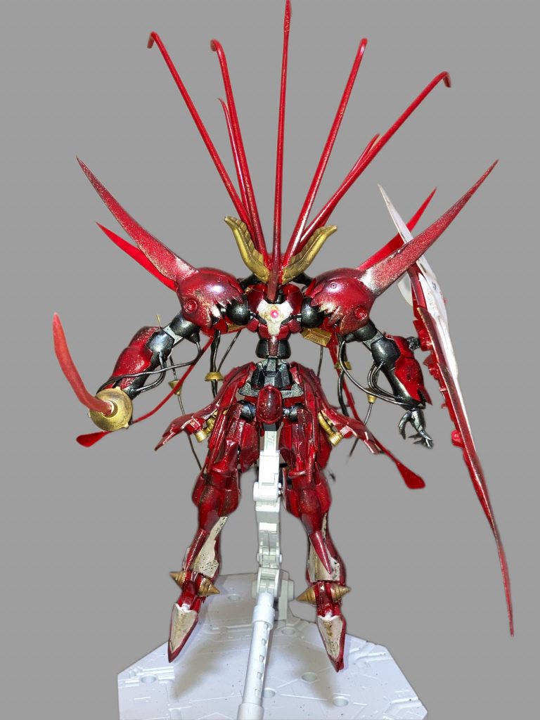 永野護さんの機体も、憧れの機体ですねぇ。キュベレイやゲードライ、あとエルガイムなんかも永野版の機体。最近ではゴティックメードなんかも。ガンプラミキシングでここまでできますよ。皆さまもぜひ!