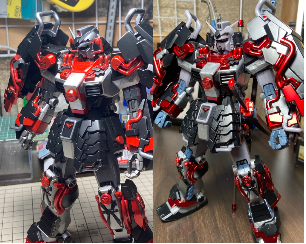 🌟左側塗装後　　🌟右側塗装前 