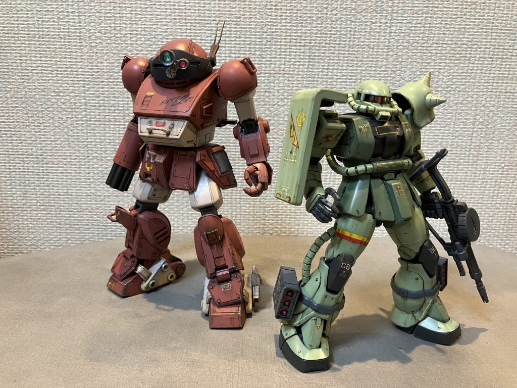 大河原先生の傑作量産機の２体を並べてみました❗️デザインに共通性がありますね。