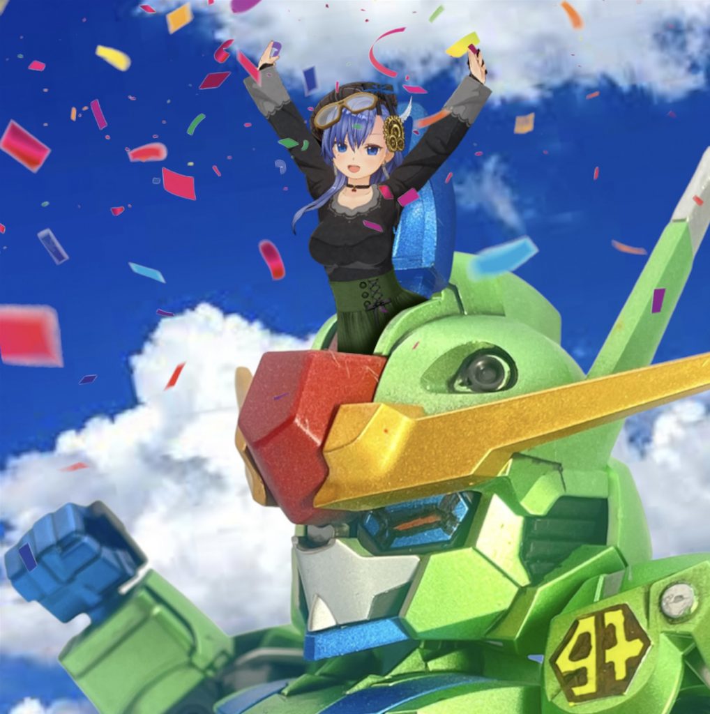 #エアリアルカラーリングコンペ でありがたい事に優秀賞を頂きました。受賞時にUPした画像がこちら。エプコを倣ってコックピットは頭にある設定にしました。