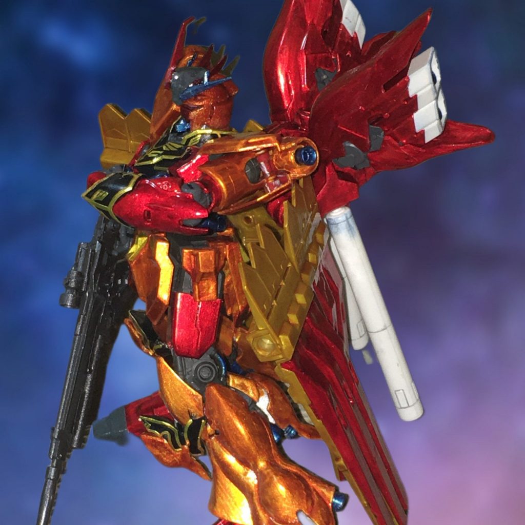 袖付νジオンガンダム 筆塗りでキャンディ塗装ミキシング｜@にゃん太郎