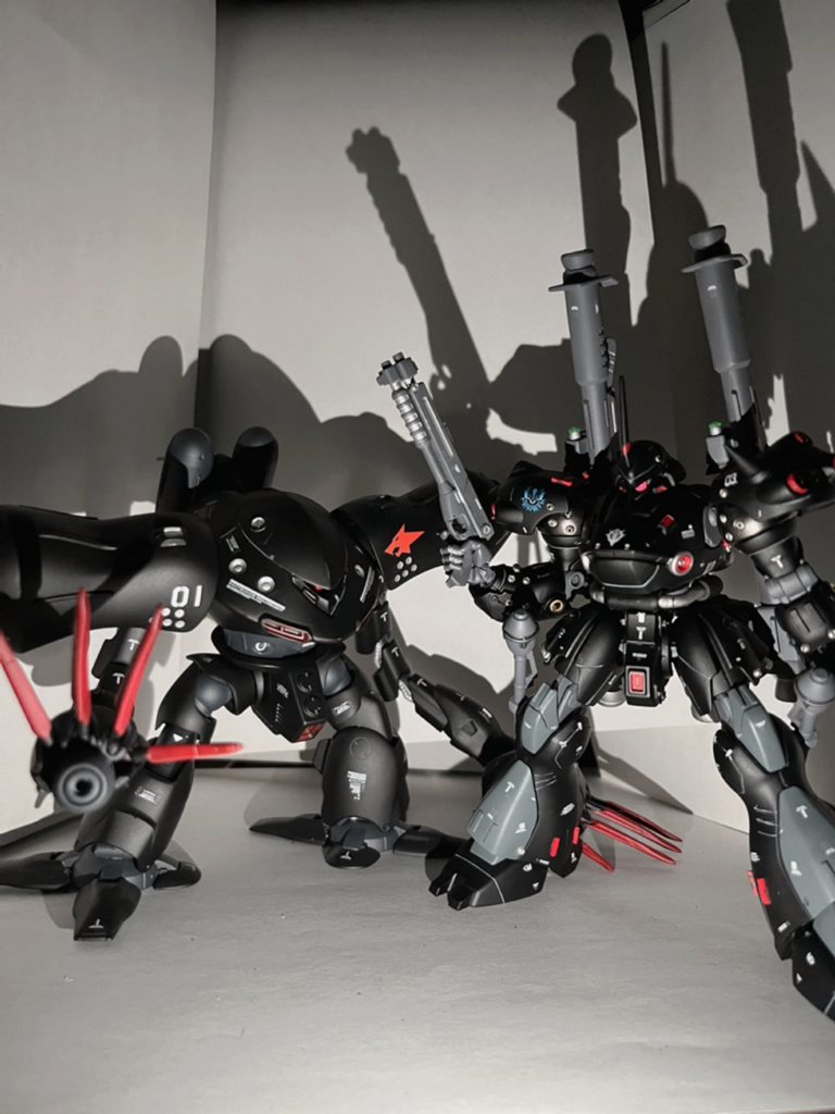 そして最後にガンスタに初めて投稿したハイゴック［自分専用機］とツーショットしました。