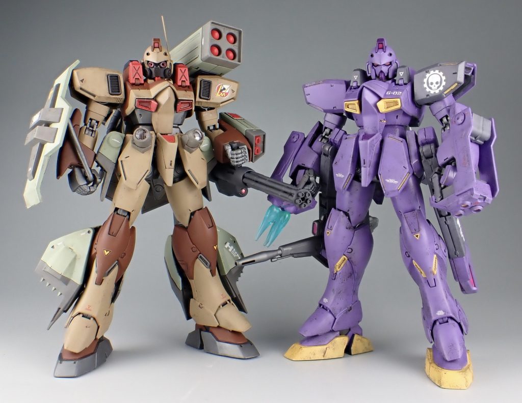 前回のガンイージFタイプと。Fタイプは軽装なので軽くて安定しています。