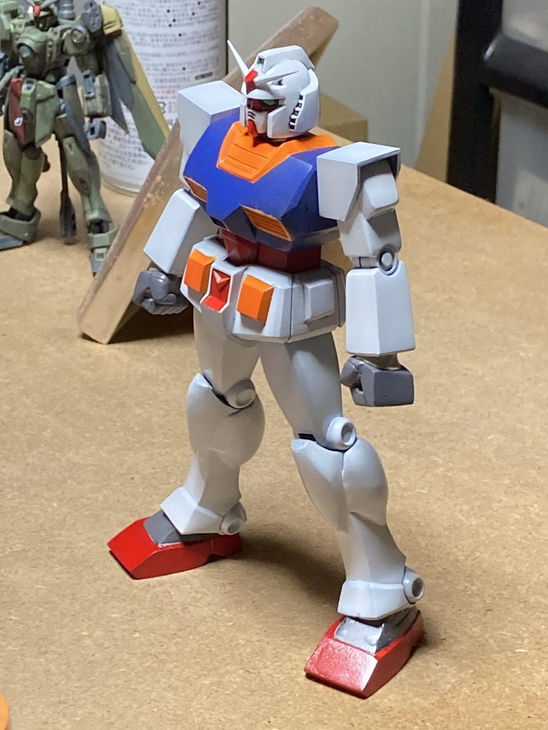 ウェザリング前。本来このキットはコアブロック合体分離ギミックがあるのですが、今回はオミットしました。非常に頑張りがいがあって楽しかったし、達成感もあり、旧キットの魅力をたっぷり味わえました♨️(  ◜ω◝ )✨