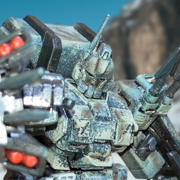 陸戦型ガンダムez-8 ミキシング　迷彩スポンジチッピング