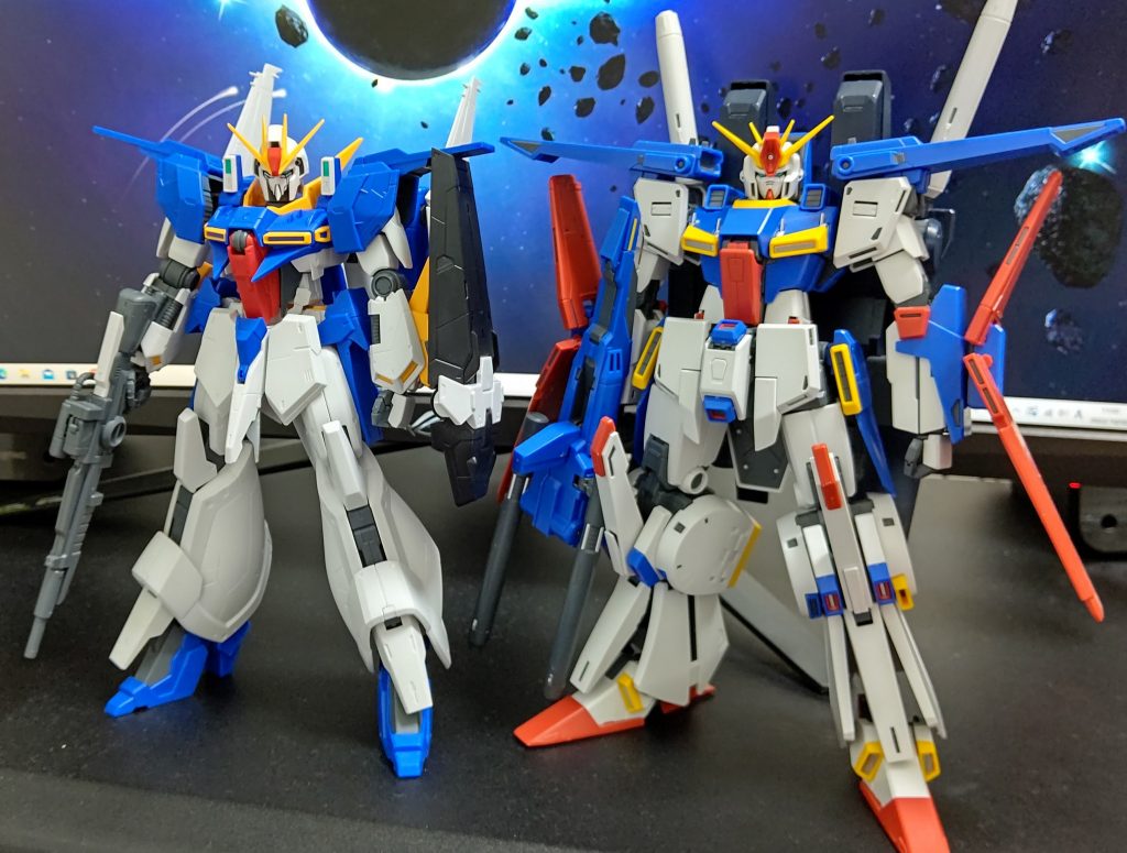 ハイヒールのためΖΖとほぼ同じ機体サイズです。来年に発売されるver.Kaが待ち遠しいです。やっぱΖとΖΖは並べてみたい