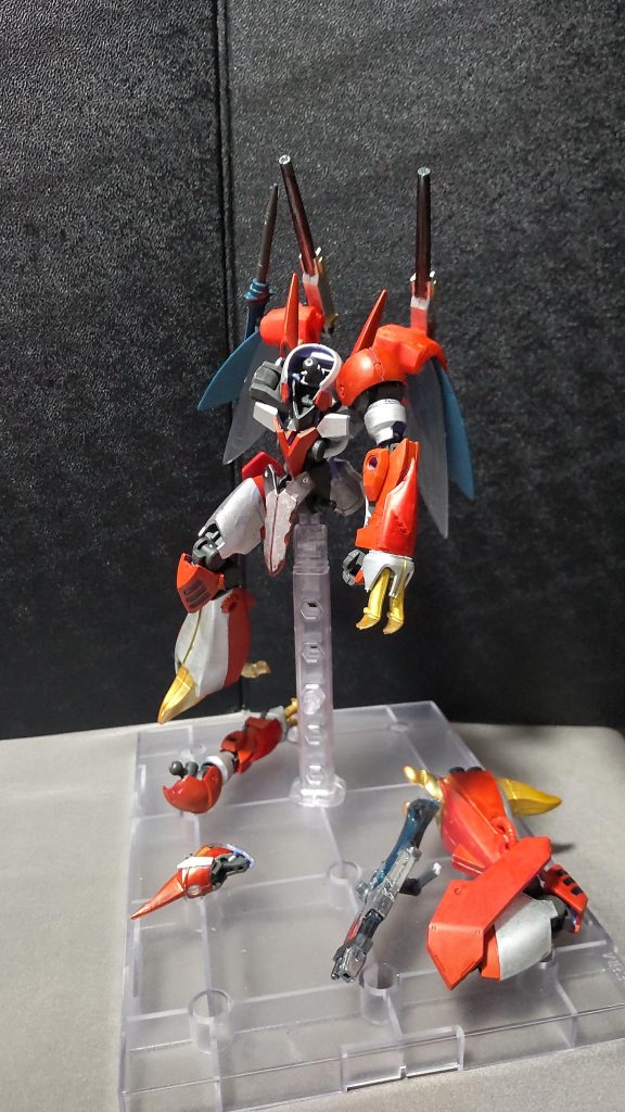 原作最終話の大破したビルバインの再現ショウ「貴様はぁ!その怨念で何を手に入れたぁ!?」バーン「力と狡猾さだ!さすれば勝つ!」ショウ「俺は人は殺さない!その怨念を殺す!」