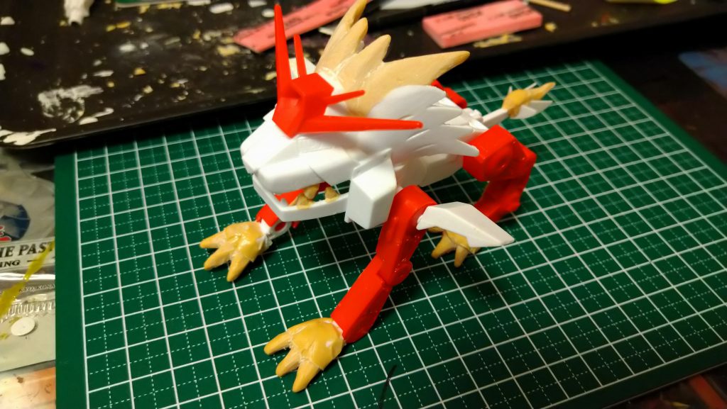 パテでタテガミ・爪・牙・尻尾などをディテールアップ(？)塗ってみるとより獣感出ていい感じになったかと思います(^o^)