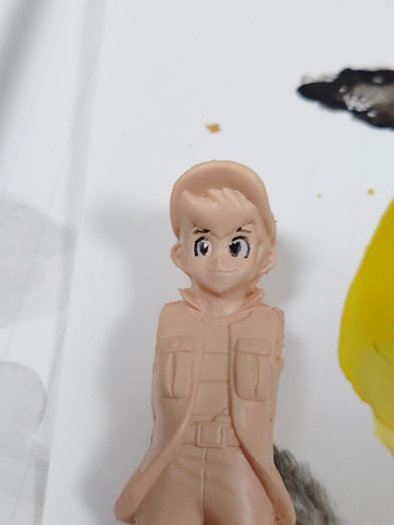 お目々も、筆塗りでイッパツで魂入れました（笑）