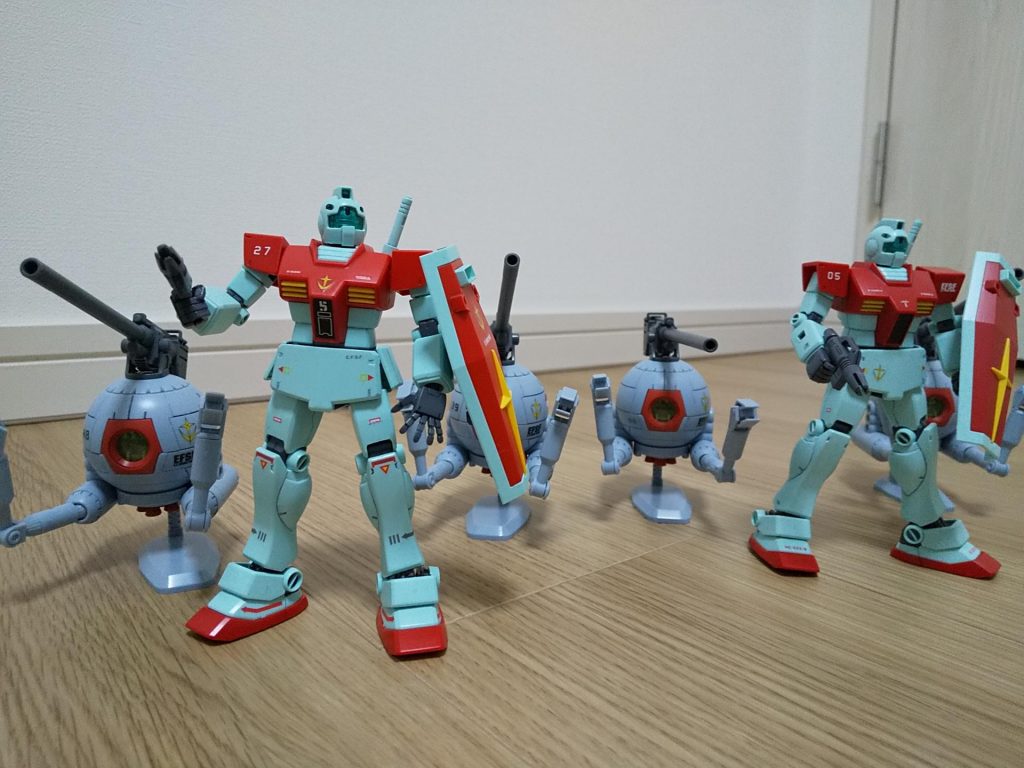 地球連邦軍的、戦いは数だよ兄貴チーム。ビームスプレーガンと低反動砲の大量導入による敵軍殲滅です。いわば宇宙世紀版長篠の戦い。