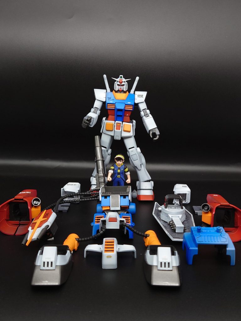 最後にパーフェクトガンダムになる前の装甲たち説明書のように並べて撮るの一度やってみたかったんだよな（笑） 次回パーフェクトガンダムになった姿を投稿するので、ご期待ください！