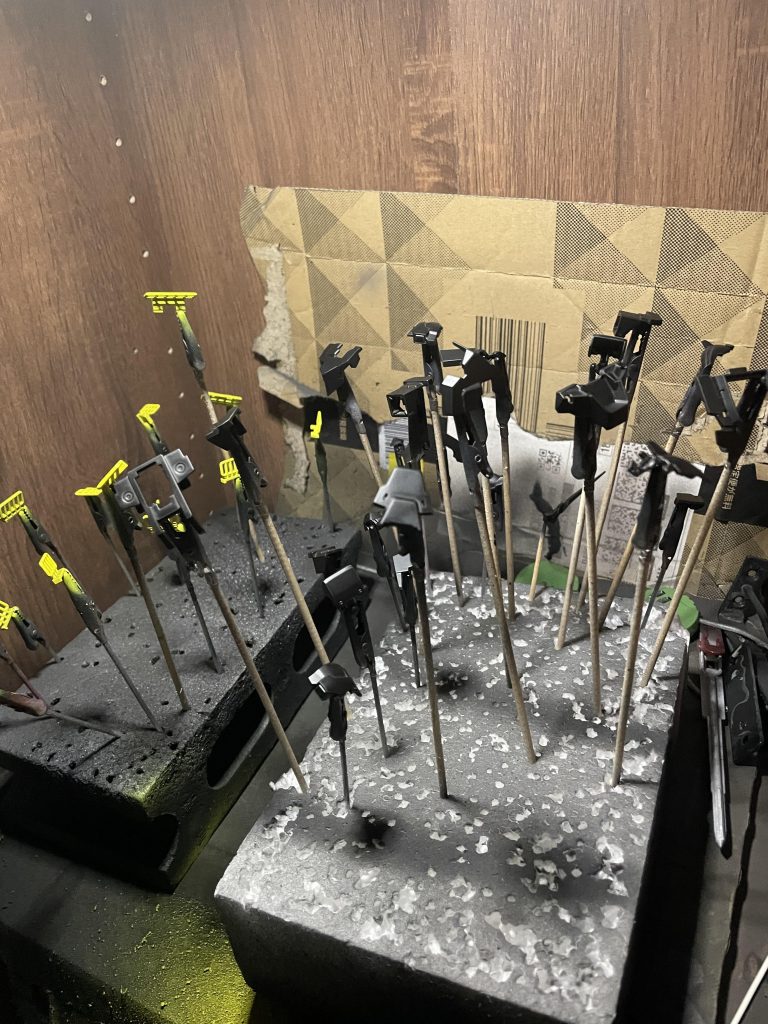 一つのランナーで一つの土台がいっぱいになるので土台も足りないし、持ち手も足りないしで、てんやわんやでした🥺笑