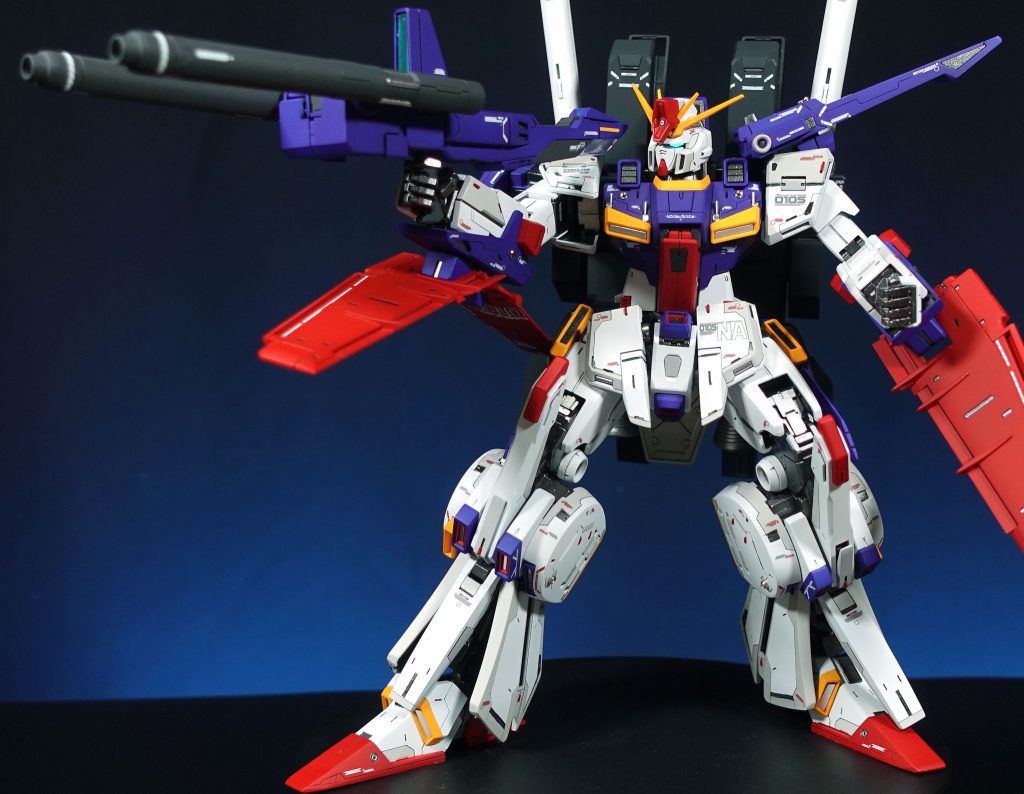 ダブルビームライフルを構えてのワンポーズ！