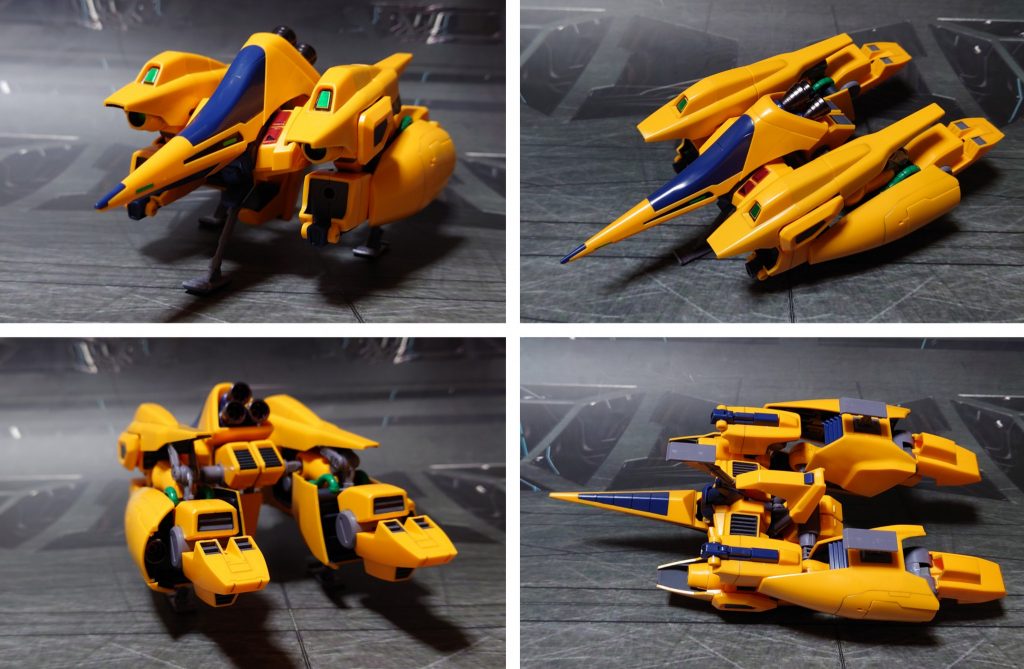 メタスMA形態の前後ろと上下。