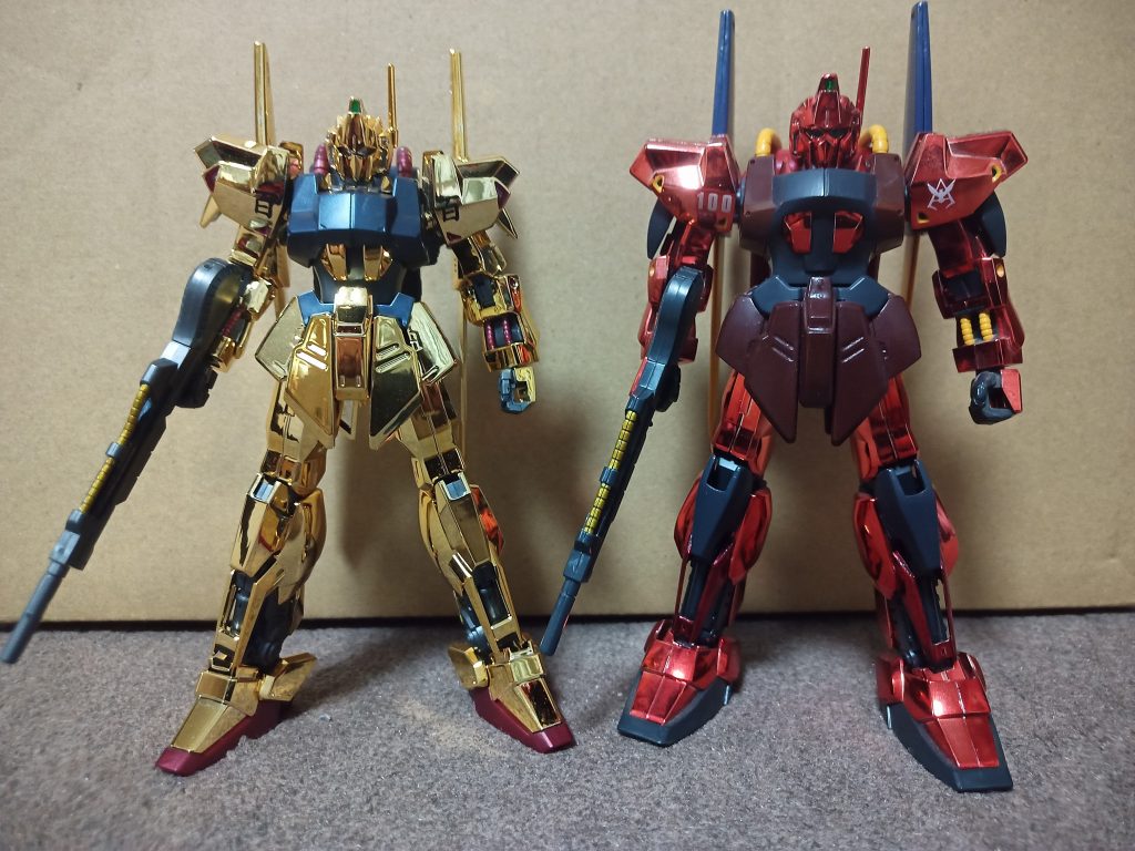 おまけREVIVE百式(メッキ版)との比較