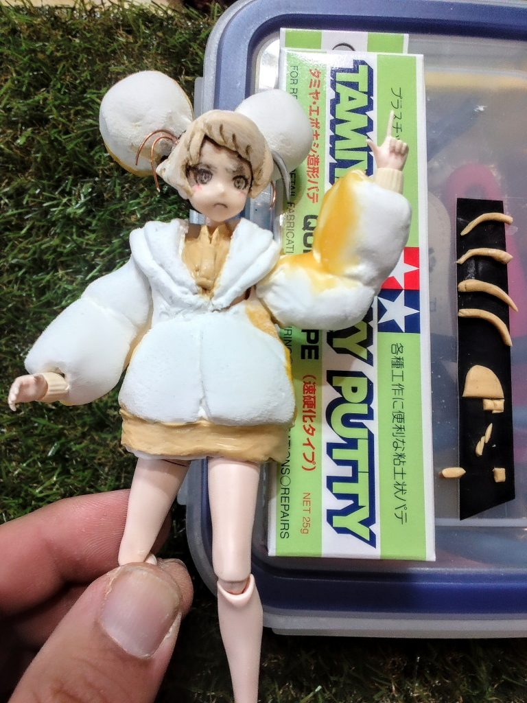 部分的にエポパテor光硬化パテで補強＆形状を形成させています。続きはストーリーを参照して貰えたら幸いです。最後迄で観覧頂きましてありがとうございました。