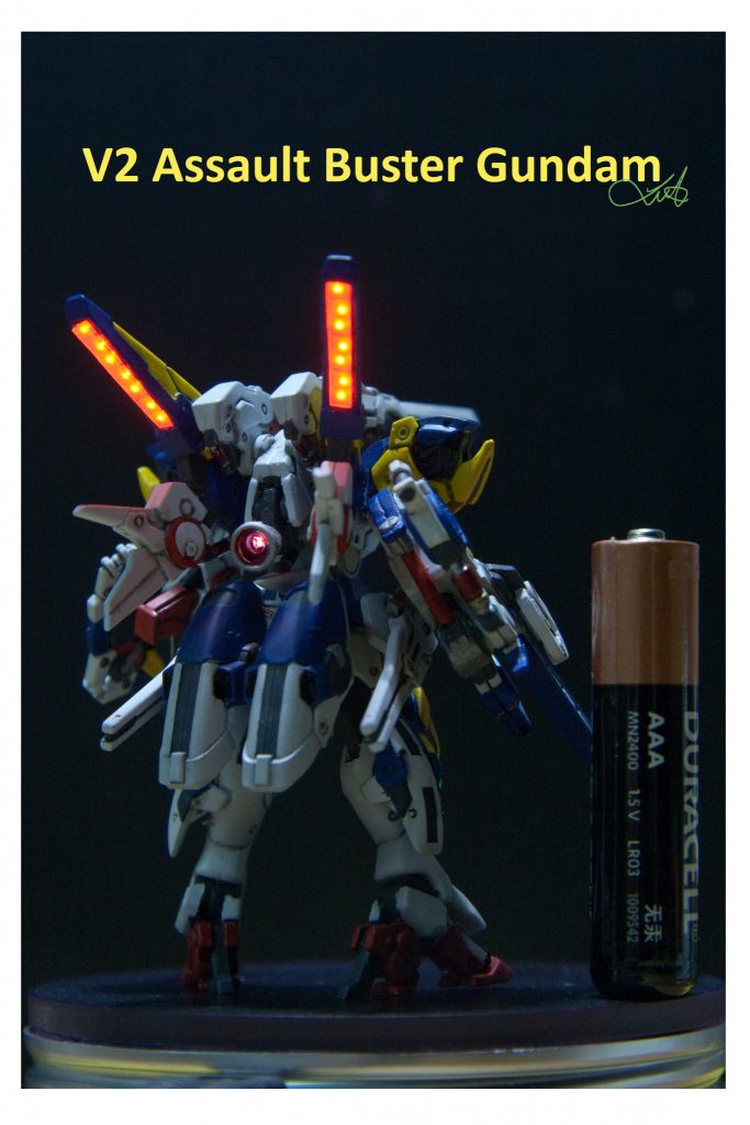Gundam Artifact 2 - V2 Assault Buster Gundam -LED電飾、電気改造–3枚目/制作者:kwluk717