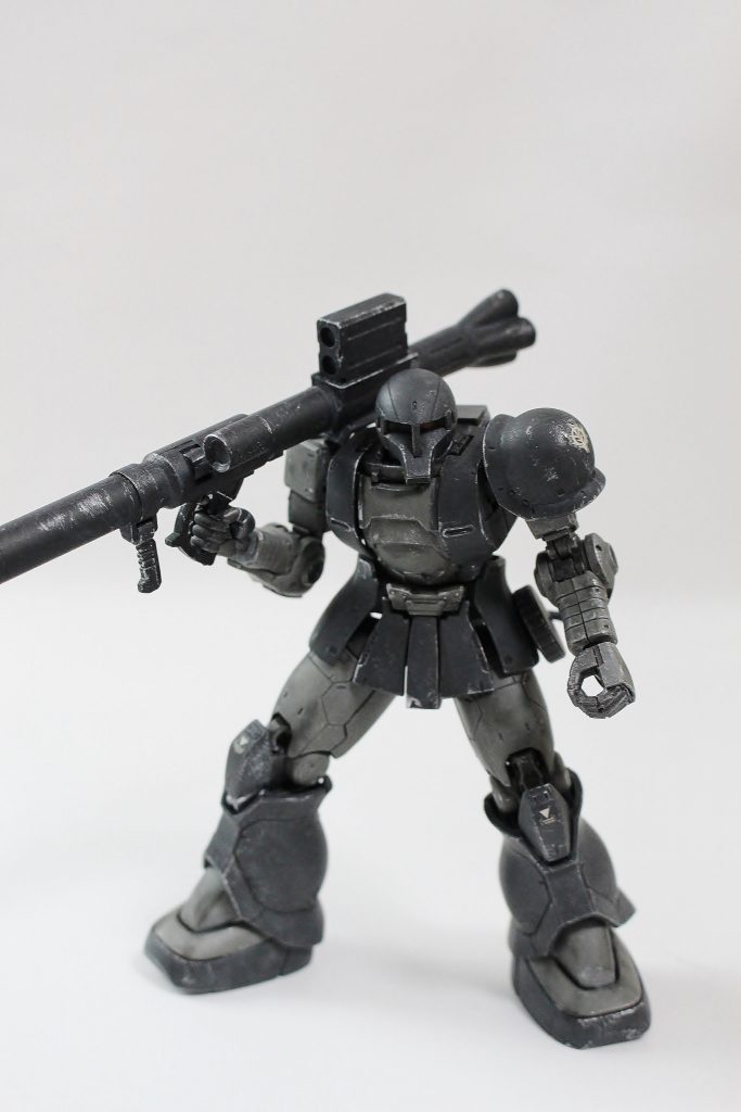 元が黒なので、銀のドライブラシが映えますね～まさに歴戦という感じです