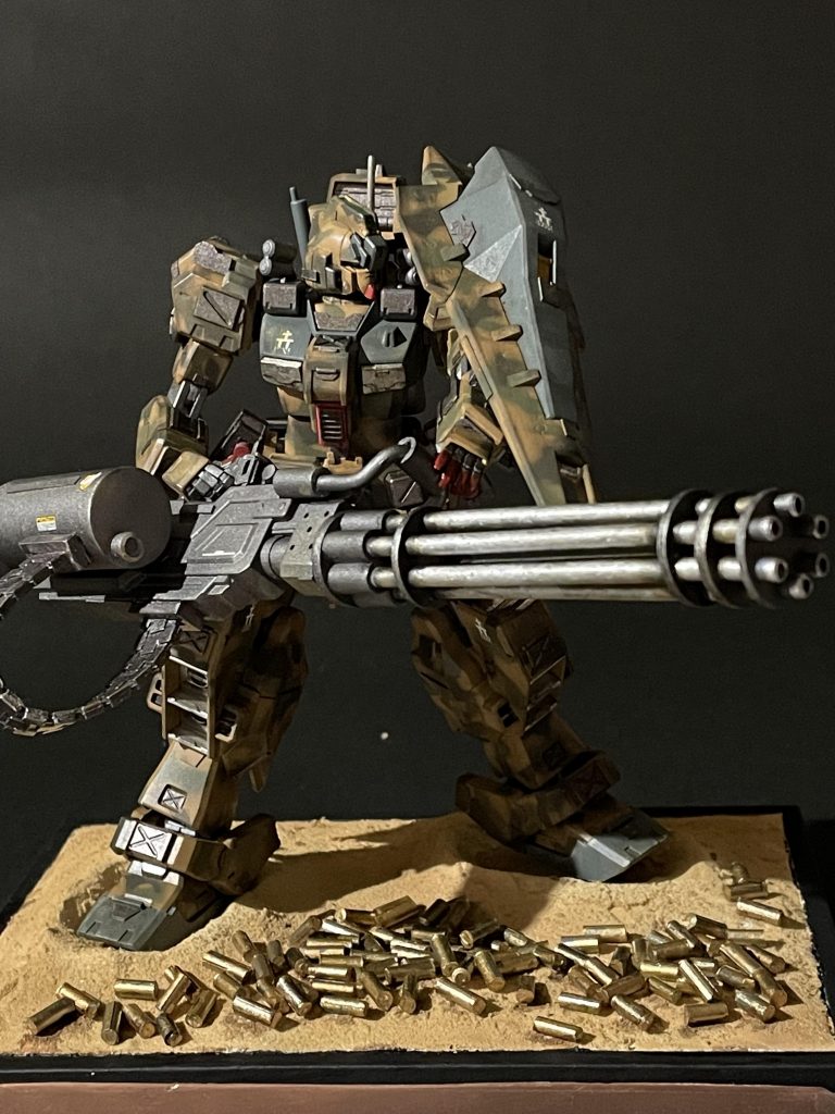 実際ガトリングを構えてみると、盾が邪魔くさそう…