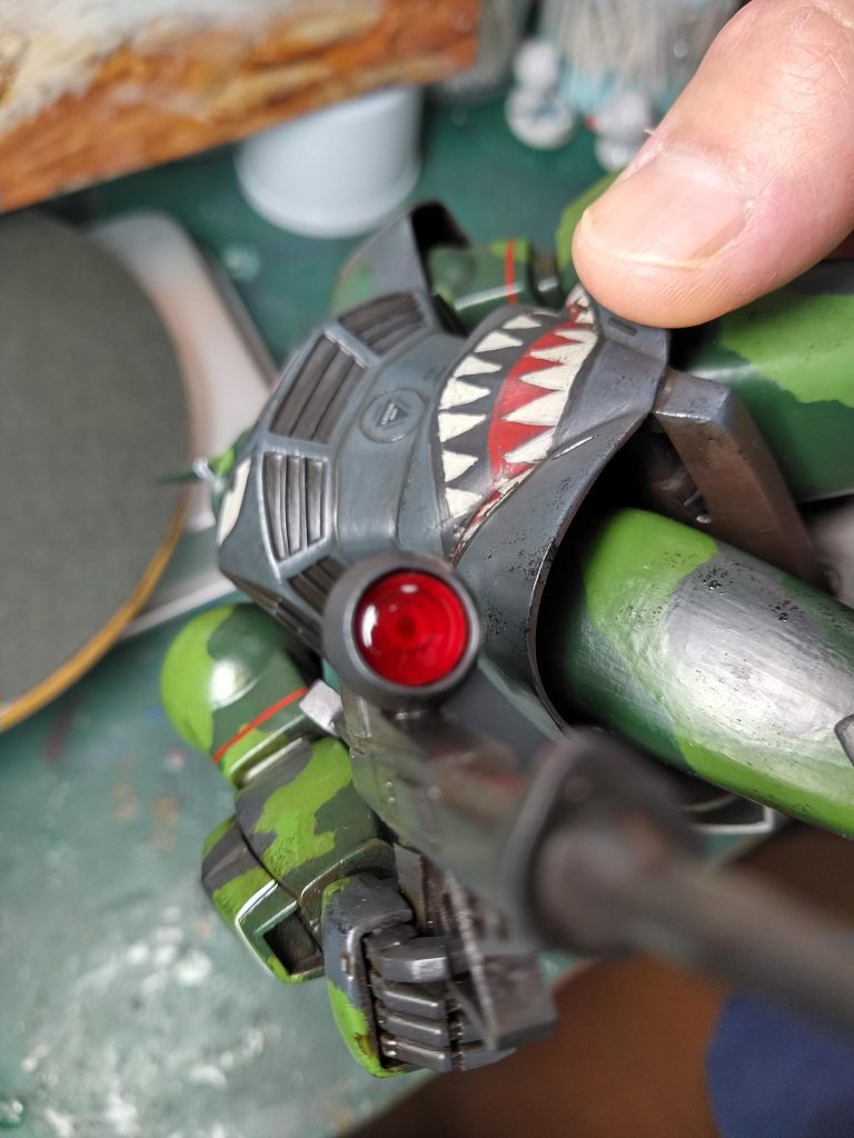 ビームライフルのスコープはちょっと拘って輪切りのプラパイプを重ねてグルグルな感じにしてみました(@_@)