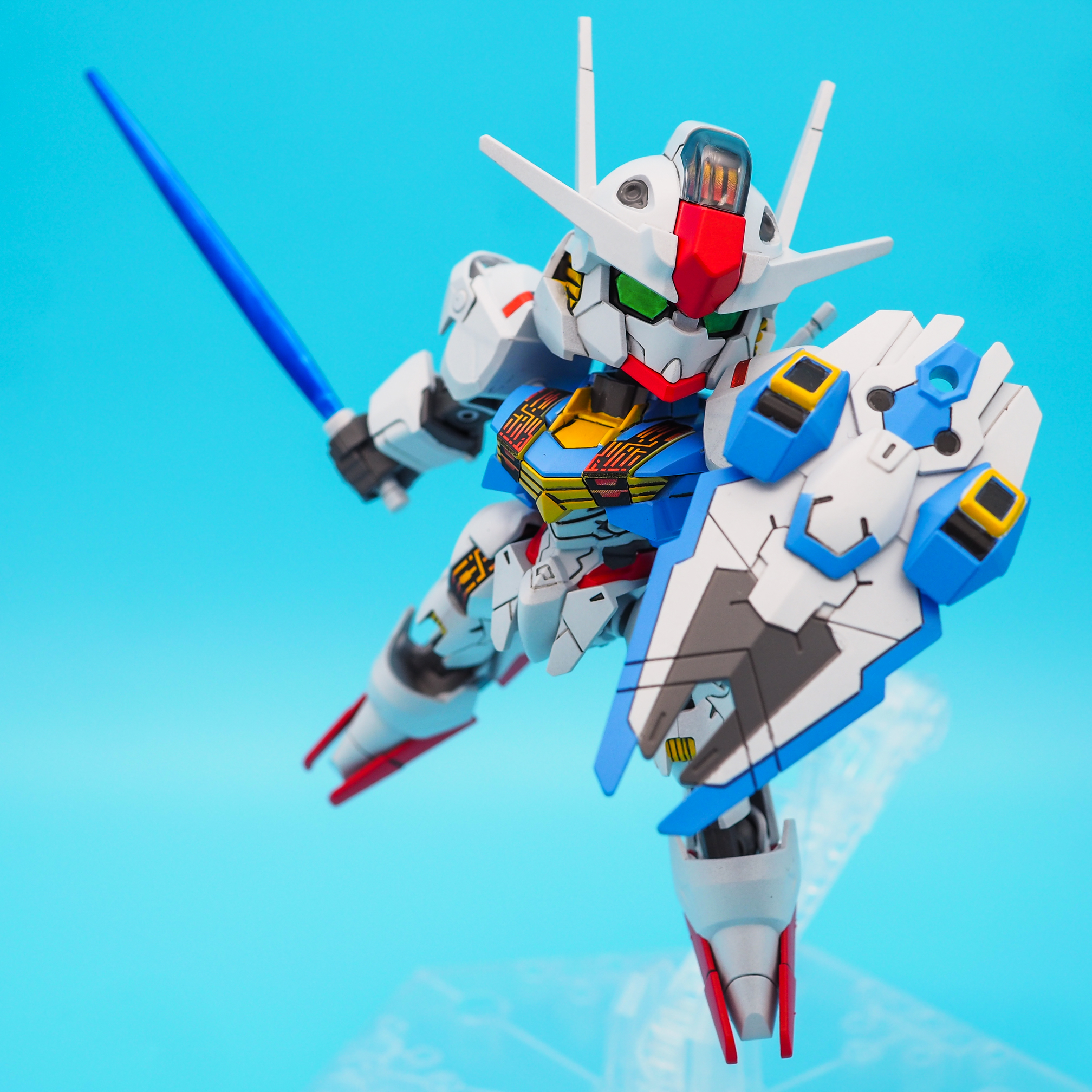 ＳＤガンダムエアリアル 小改修イラスト風塗装完成品 - コミック/アニメ