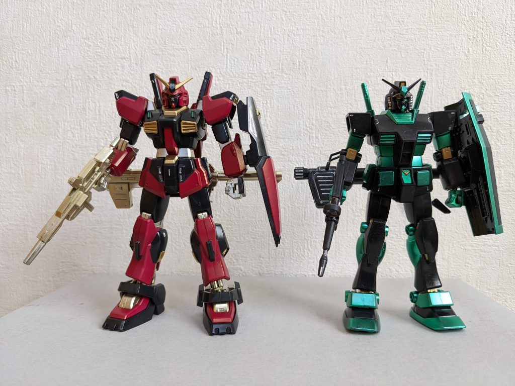 同じエコプラの78パイセンとメタリックとフツーの色とで、やっぱ印象だいぶ異なりますね。なお、今回は半ツヤ感出したかったので、クリア吹いてません(半ツヤクリアも出して欲しい‼️)