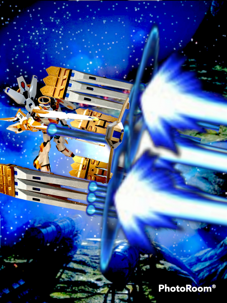 そして展開したドレスファンネル、右腕部がビーム射撃を開始。これによってMS大隊が大きな損害を受け、作戦続行不可能となる。その後対象は地球とは逆方向へ離脱。対象の目撃情報が途絶える。この戦闘結果を受け連邦政府は NA-5討伐作戦を堕天阻止作戦と命名。対NA-5用MSを3機開発することを決定。第四次接敵 12/31 23:00対象と地球の距離 3万6千km 最後の戦いが始まる