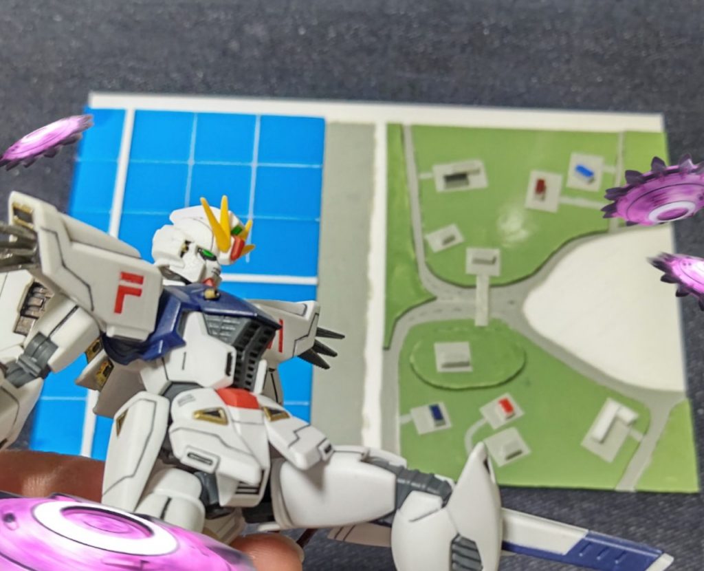 市街地ではないので家をポツポツと置いてます。