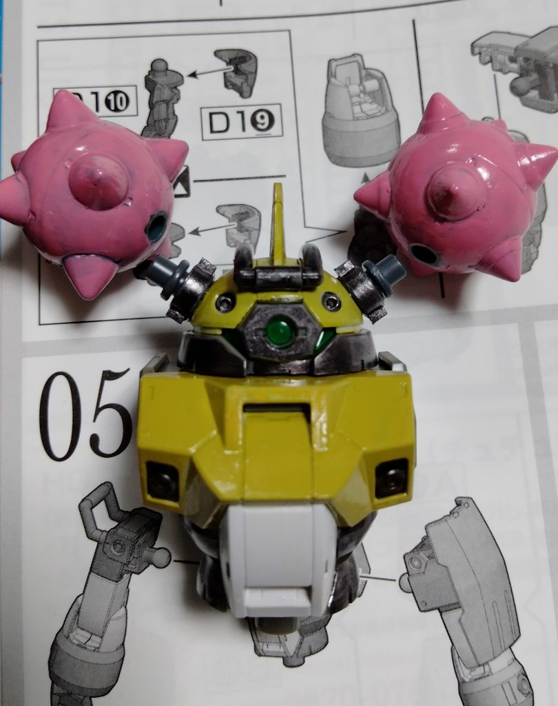 ポリキャップを組み合わせてハンマーを接合出来るようにしました。ハンマーが2つ余っていて良かったです(⁠・⁠∀⁠・⁠)b