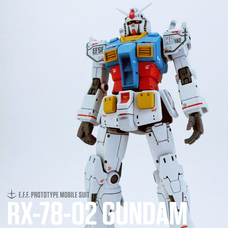 HG 1/144 RX-78-02 ガンダム(GUNDAM THE ORIGIN版) 改修・全塗装 ...