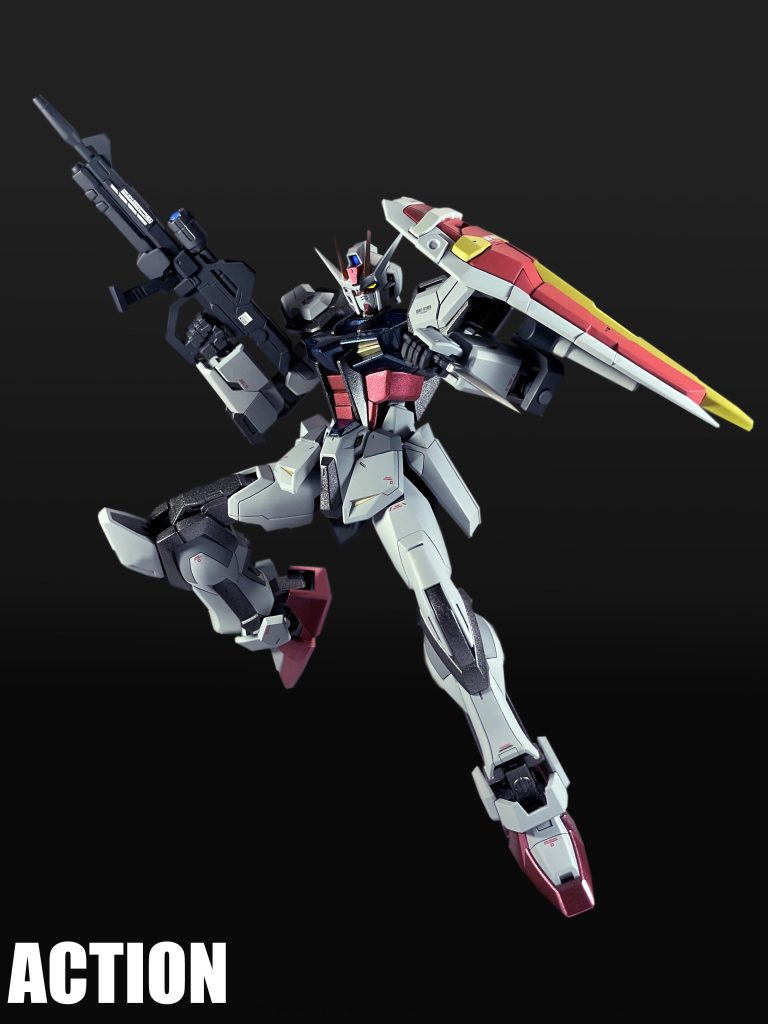 この再生産された「ストライク」と統合兵装ストライカーパック「I.W.S.P.」の実戦データや搭乗者及び技術者の改修案を元に改良を加えた機体が後の「GAT-X105E ストライクE」及び「AQM/E-X09S ノワールストライカー」 である。